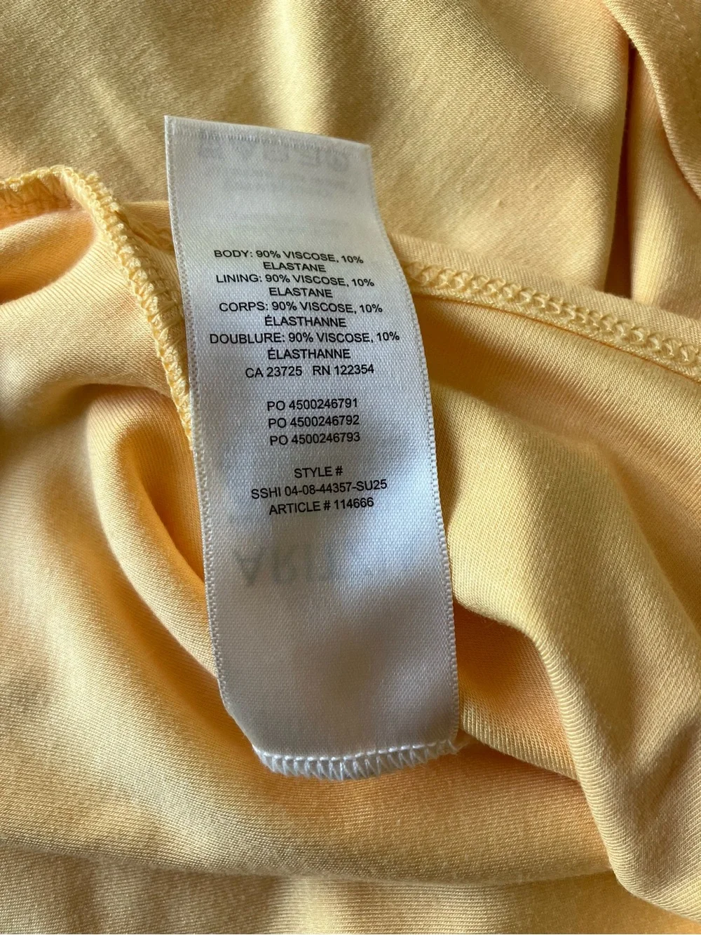 Wilfred Aritzia Saturn Mini Dress Size S Orange Yellow Square Neck Draped Wrap - Picture 13 of 13